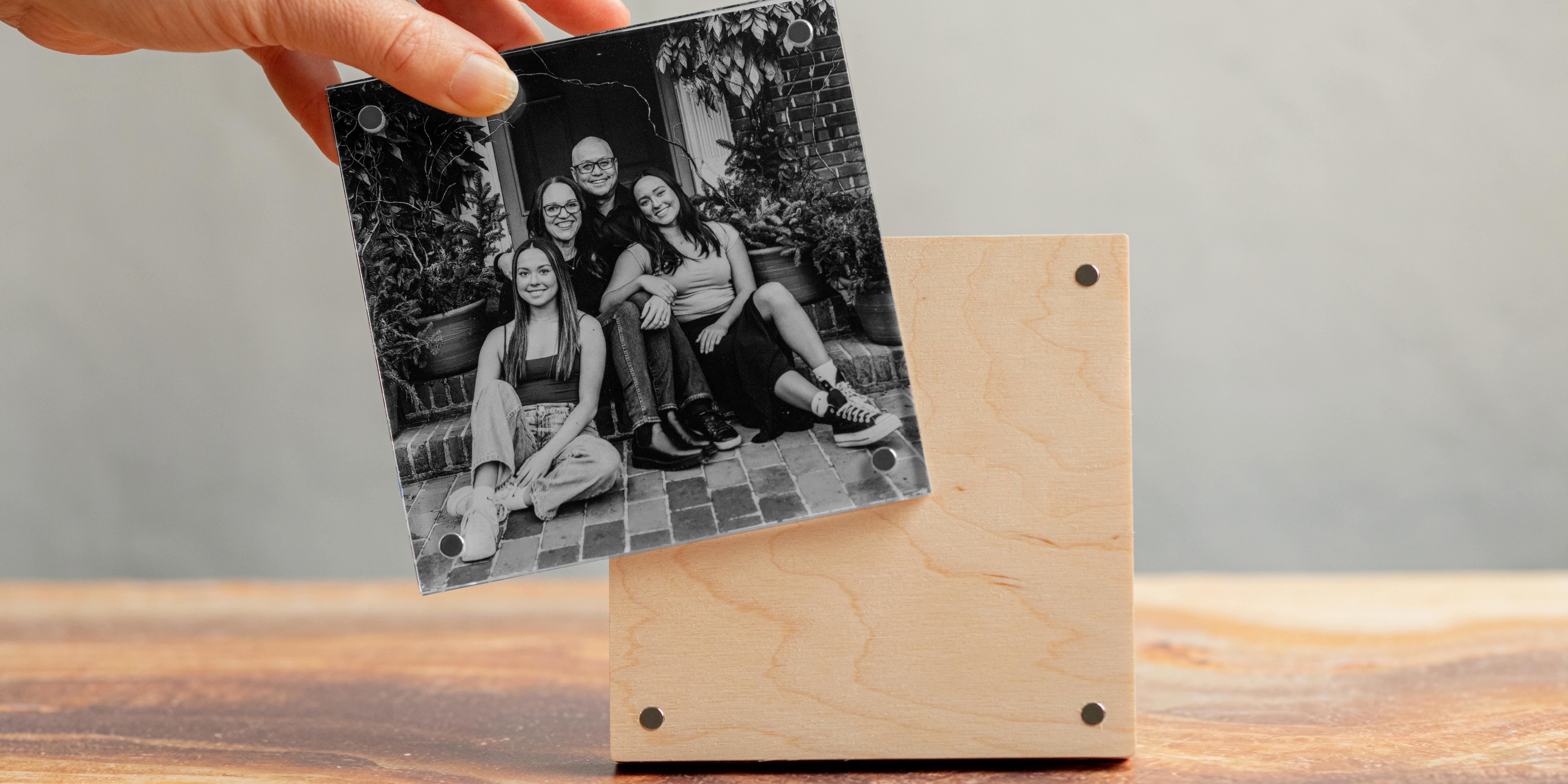 Freestanding Birch Wood Photo Blocks | Mpix