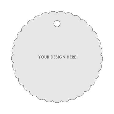 Scalloped Circle Shaped Ornament Template