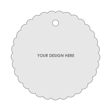 Scalloped Circle Shaped Ornament Template