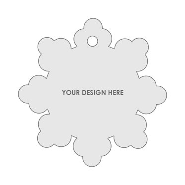 Snowflake Shaped Ornament Template