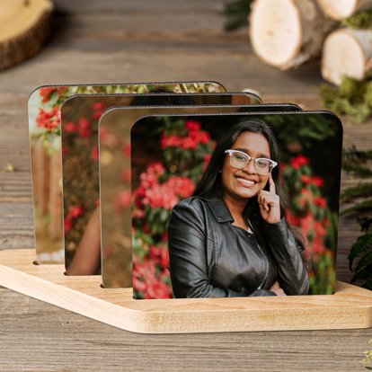 Personalized Photo Coaster  Round or Square, Made in USA