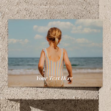 A full photo personalized card with a your text here message to showcase Mpix custom greeting cards, the back features a post card design. 