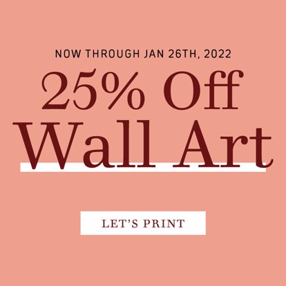 25% Off Wall Art Sale Image