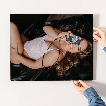 Mpix Metal Photo Print with a Boudoir Image