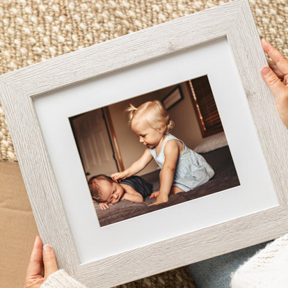 6x6 Frame for 4x4 Picture White Wood (8 Pcs per Box)