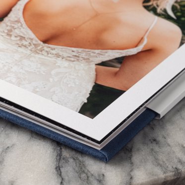 An up close view of the paper quality and premium printing of our photo books. 
