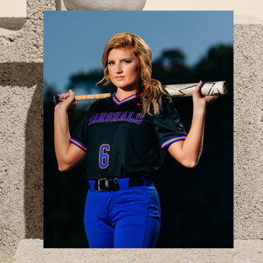 photo of a softball player