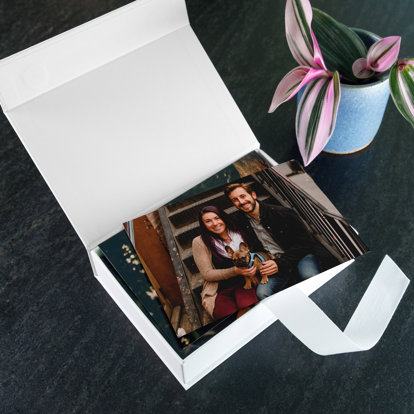 White 4x6" Print Box with Prints