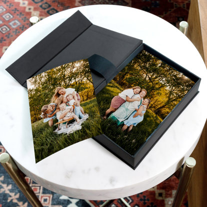Black 4x6" Print Box with Prints