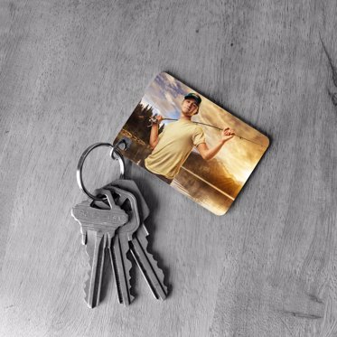 Metal Keychain from Mpix featuring an individual sports photo in high definition. 