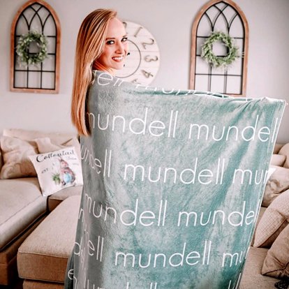 Personalized blankets with 2025 names and pictures