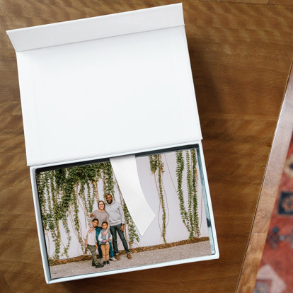 Print File Tan 2-piece 4x6 Photo Storage Box - 4x6x11