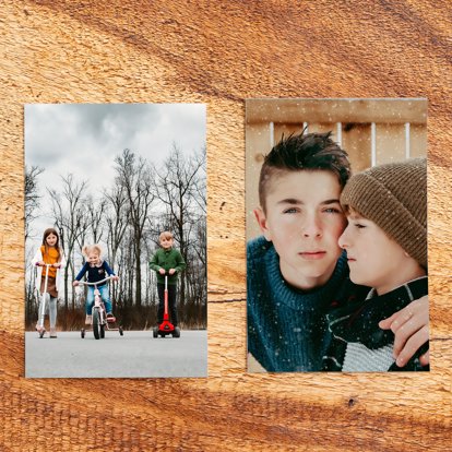 Two Giclee 4x6" Prints featuring family photos.