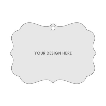 Ornate Rectangle Shaped Ornament Template