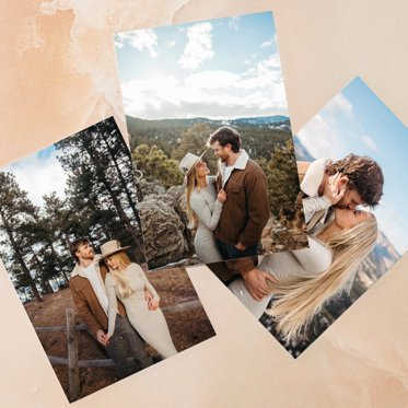 A collection of Photo Prints from Mpix featuring engagement photos.