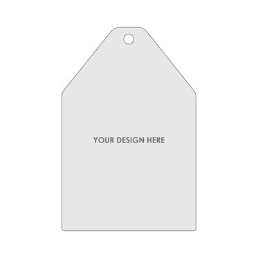 Gift Tag Shaped Ornament Template